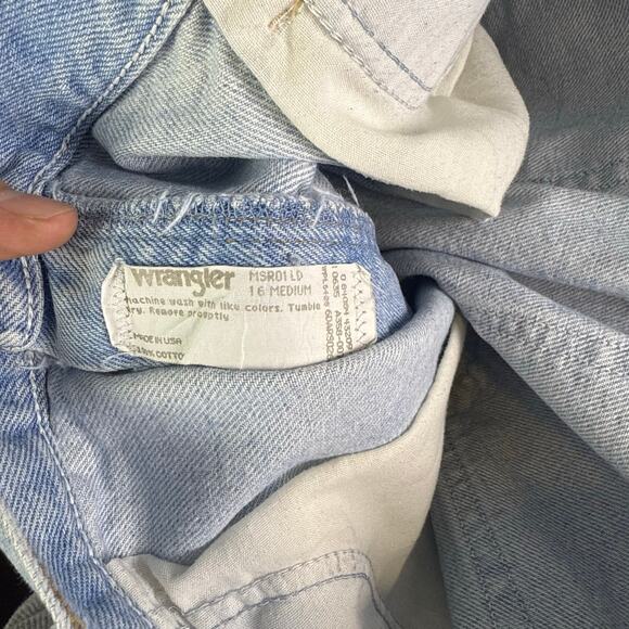 VTG 90s Wrangler for Women light blue casual baggy streetwear jeans wms 16 31x31 - Picture 6 of 8